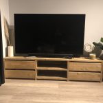 Steigerhouten TV meubel Mariposa met 4 laden
