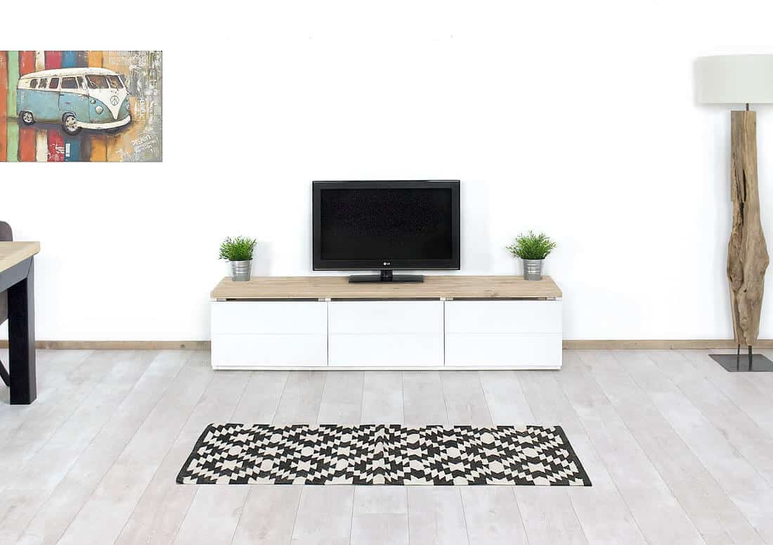 Steigerhouttrend TV meubel Willmar met klapdeuren