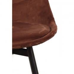 leaf chair velvet - roest / koper