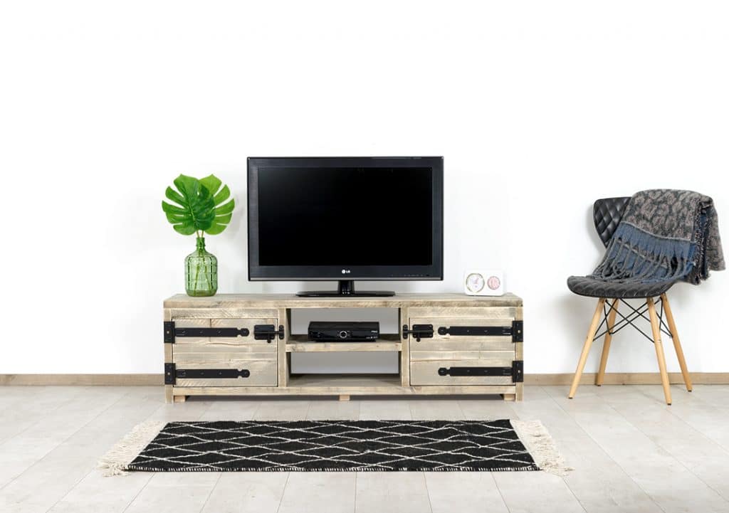 zijn Horizontaal importeren Steigerhouten TV meubel Weston (-20%) | Bestel nu