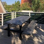 Steigerhouten picknicktafel Yale met industrieel frame