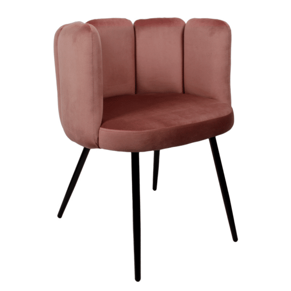High five chair velvet - roze