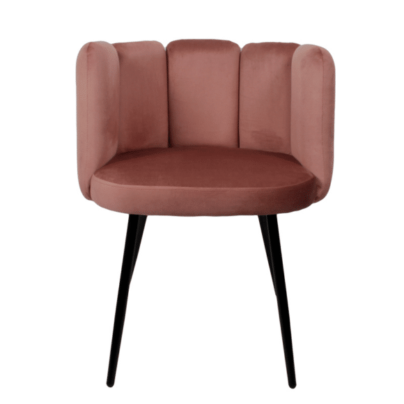 High five chair velvet - roze