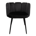 High five chair velvet - zwart
