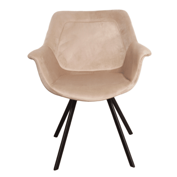Ray arm chair velvet - zand