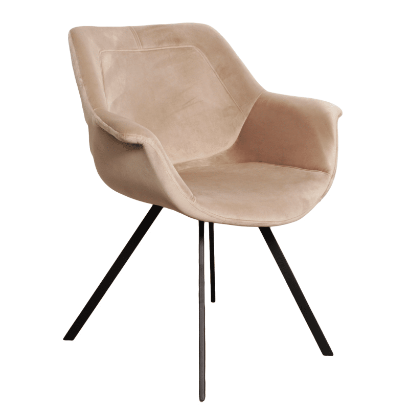 Ray arm chair velvet - zand