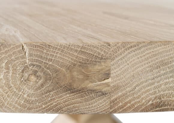 Eikenhouten tafel Trego met houten matrixpoot