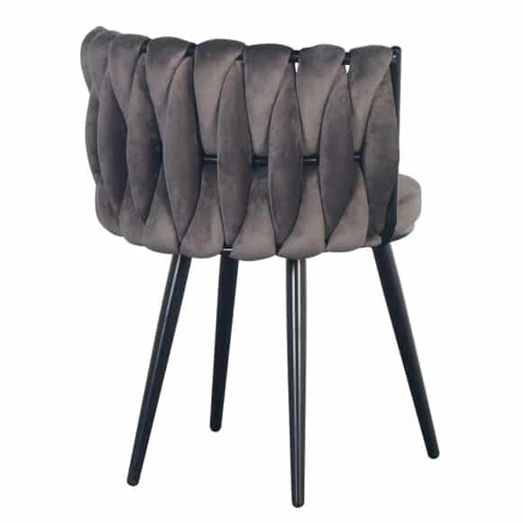 Moon chair velvet - grijs