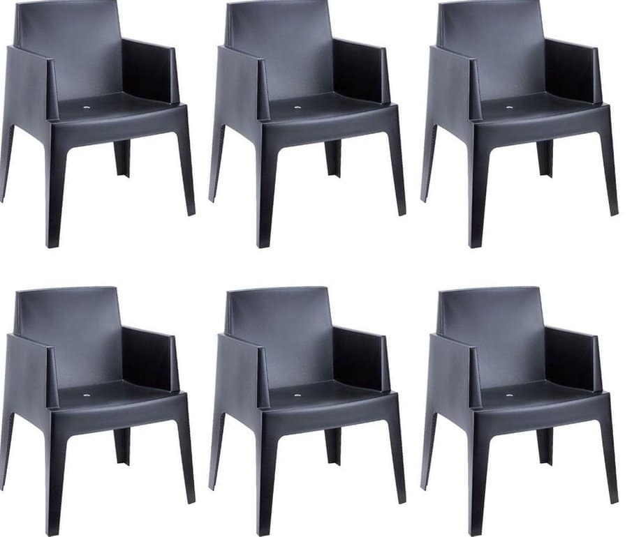 regio Besmettelijk Foto Box stoel kunststof zwart - set van 6 OUTLET (-20%) | Bestel nu